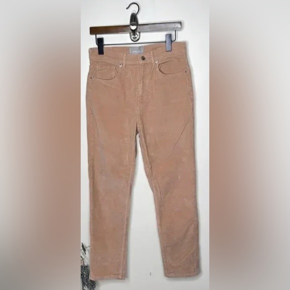 Everlane Salmon Peach High Rise Baby Cord Cheeky Straight Leg Jeans Sz 29 - Picture 2 of 5